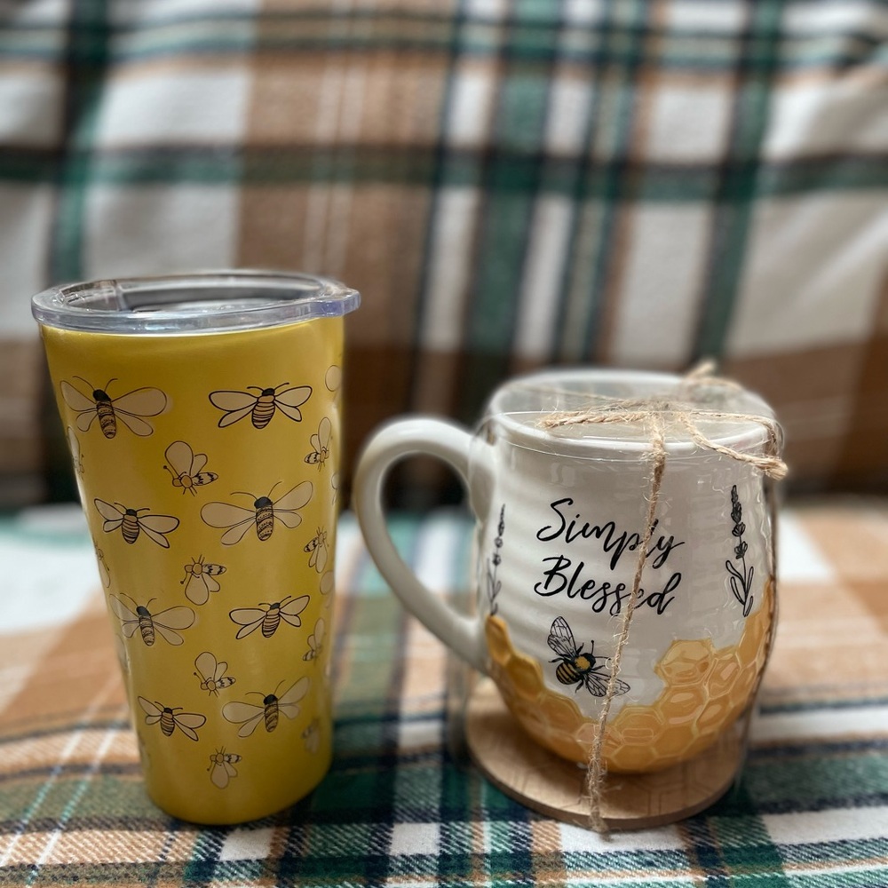 Simply Blessed Mug and Bee Tumbler Set
